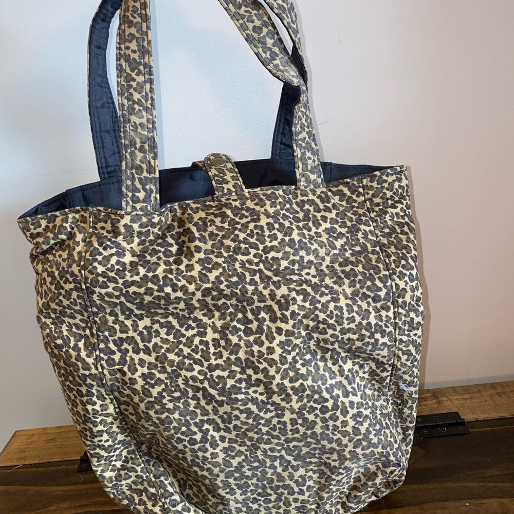 Vintage Hato Hasi Leopard Print Tote Bag